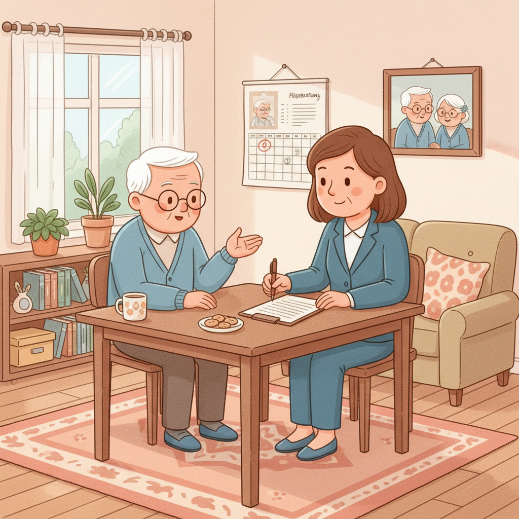 Unterstützung beim Ausfüllen von Pflege-Anträgen